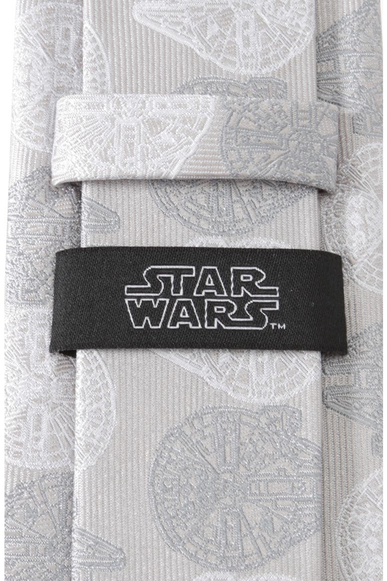 x Star Wars™ Millennium Falcon Silk Tie, Alternate, color, GRAY