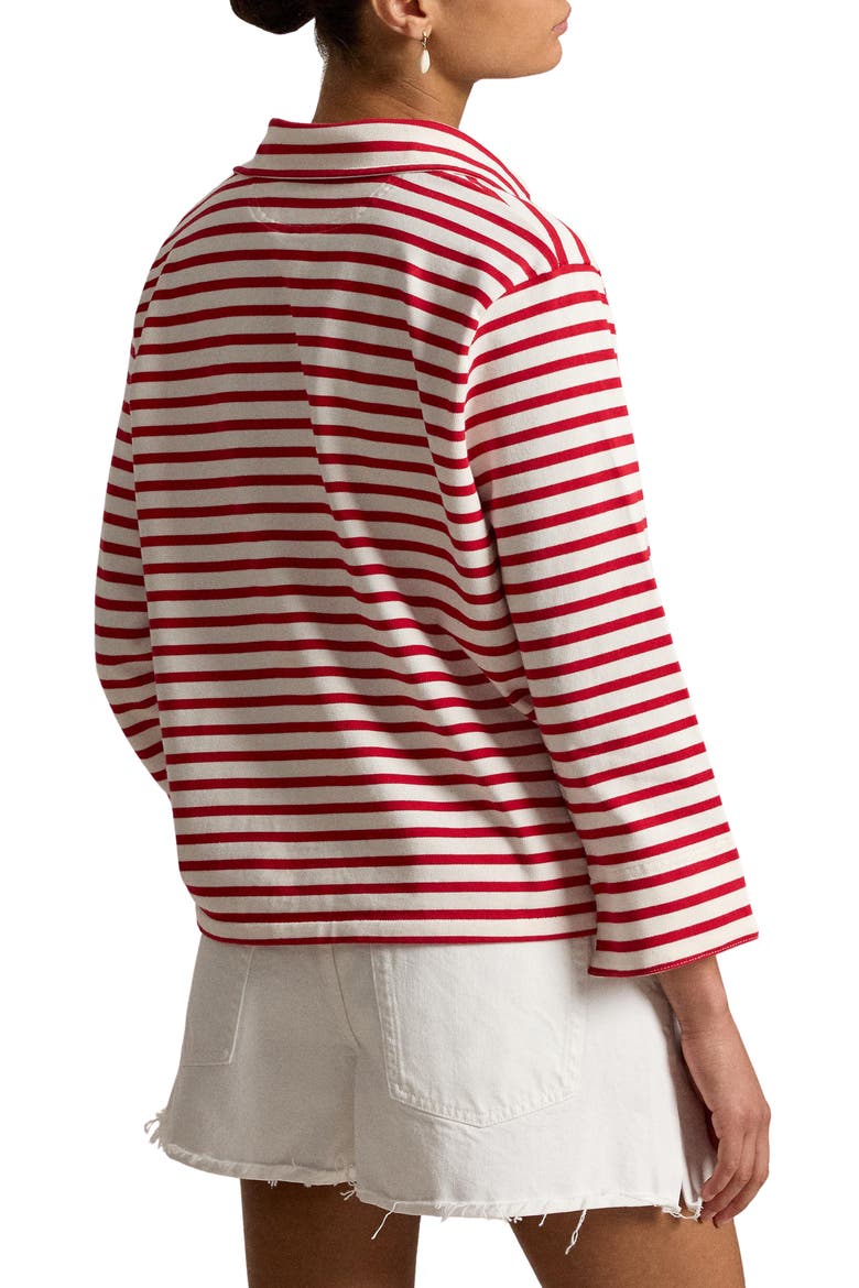 Mariner Stripe Jersey Top, Alternate, color, RED/ DECKWASH WHITE