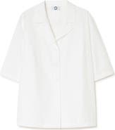 Marina Rinaldi Visino Embroidered Linen & Cotton Camp Shirt