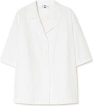 Marina Rinaldi Visino Embroidered Linen & Cotton Camp Shirt