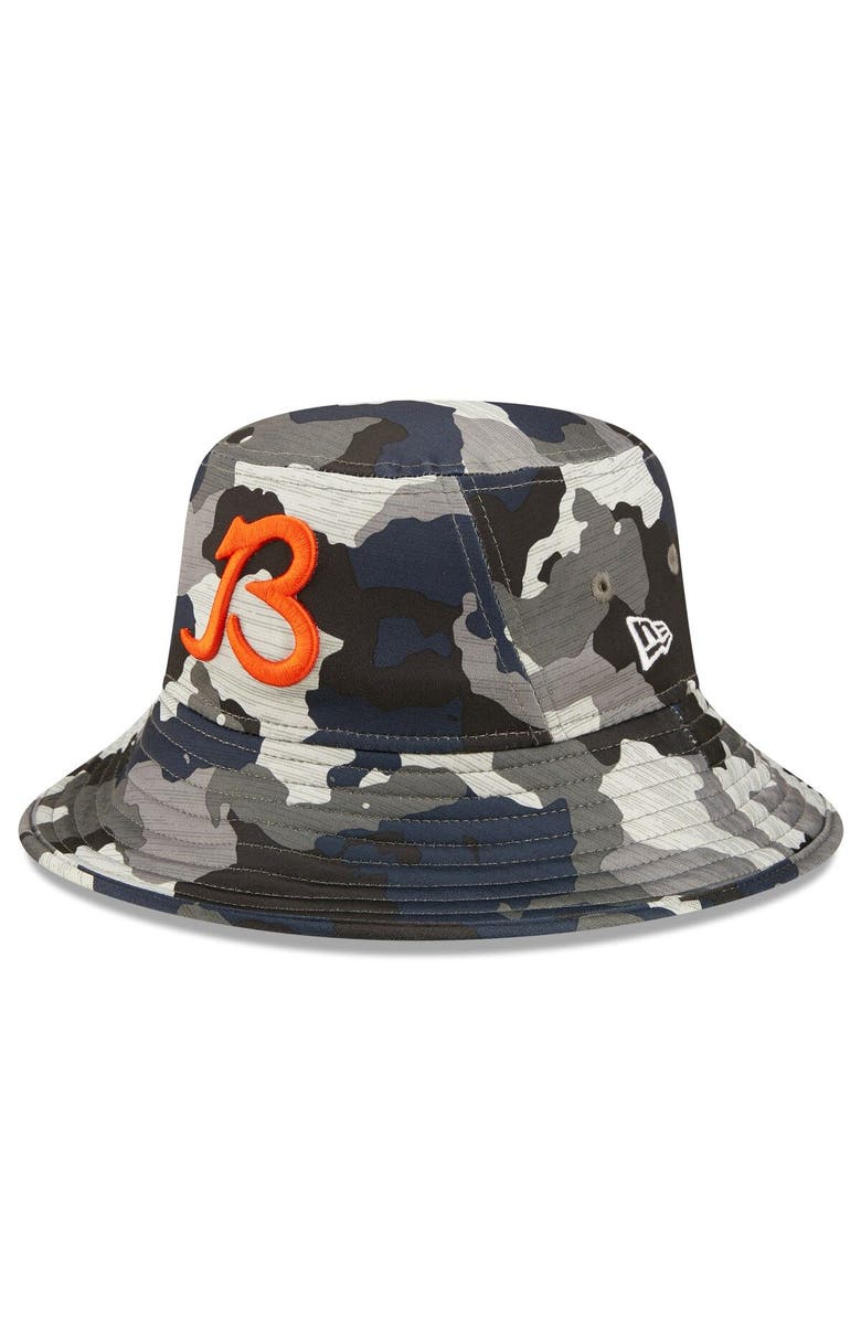 New Era Men's New Era Camo Chicago Bears 2022 NFL Training Camp Official Script Bucket Hat, Main, color, 