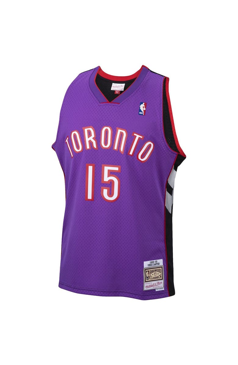 Mitchell & Ness Men's Mitchell & Ness Vince Carter Purple Toronto Raptors 1999/00 Hardwood Classics Swingman Jersey, Alternate, color, 