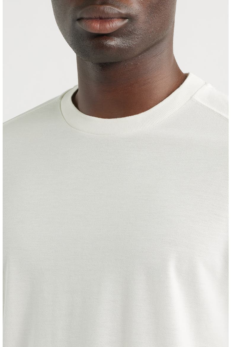 Cotton Blend Piqué T-Shirt, Alternate, color, ANTIQUE WHITE