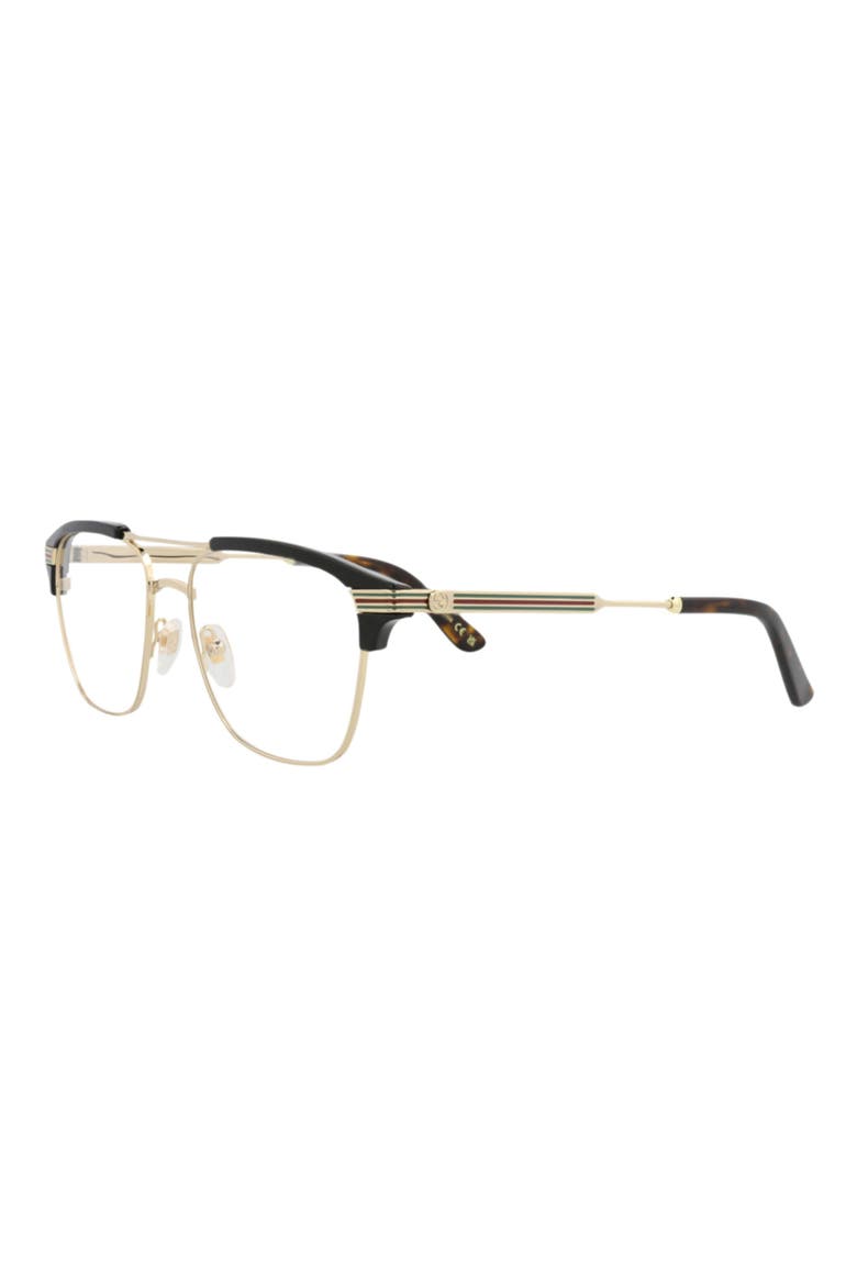 Square Optical Glasses, Alternate, color, GOLD GOLD TRANSPARENT