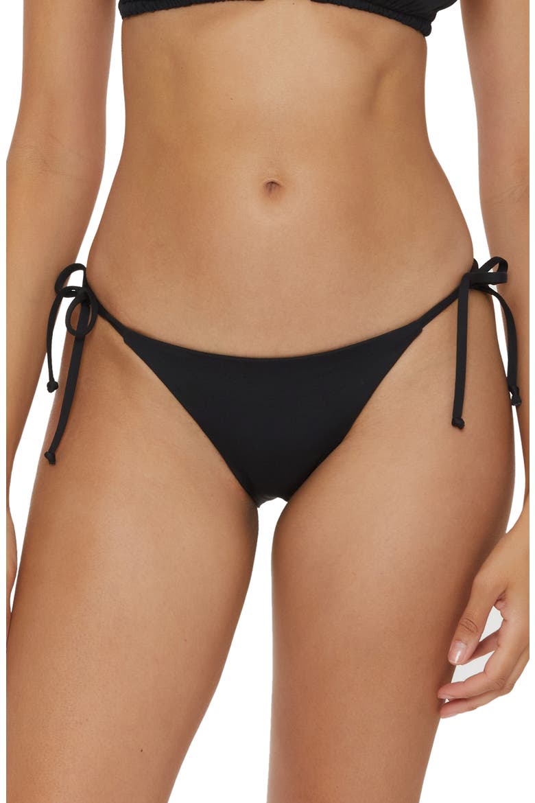 Color Code Side Tie Bikini Bottoms, Main, color, BLACK