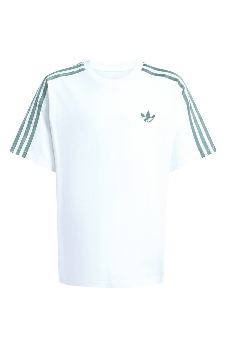 adidas Originals Kids' Minecraft 3-Stripes Graphic T-Shirt, Main, color, White