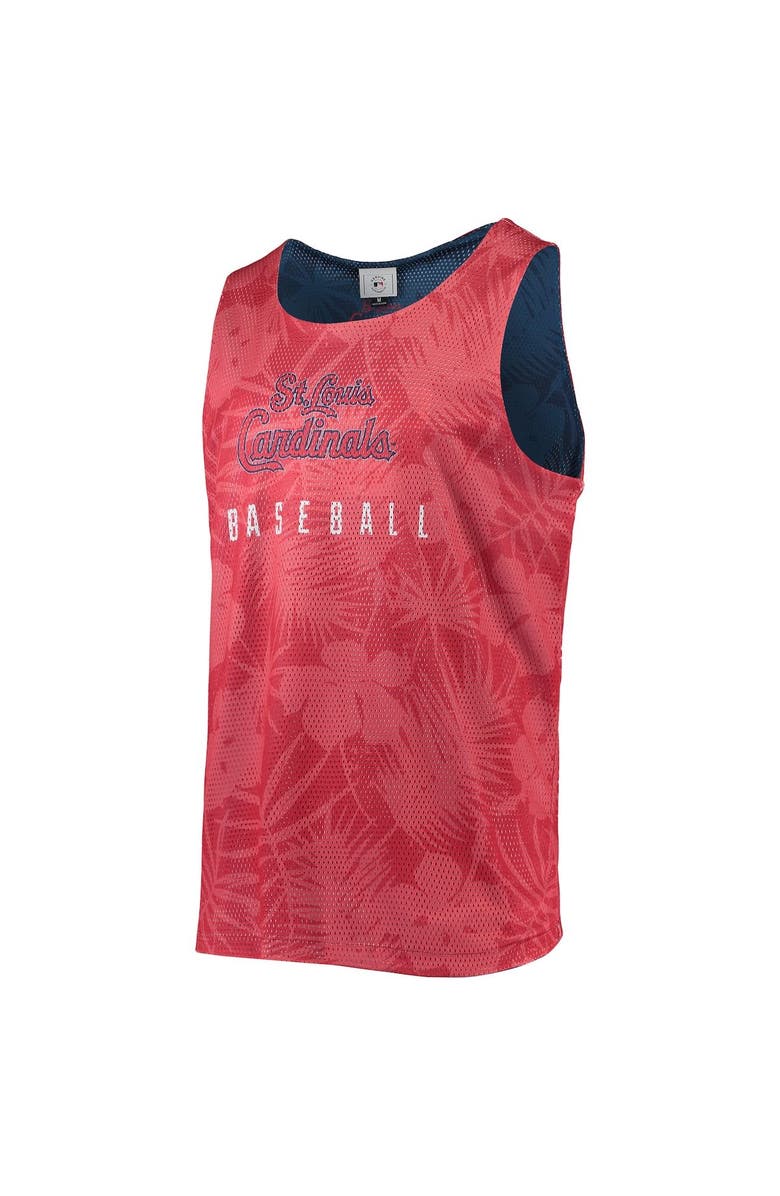 FOCO Men's FOCO Red St. Louis Cardinals Floral Reversible Mesh Tank Top, Alternate, color, 