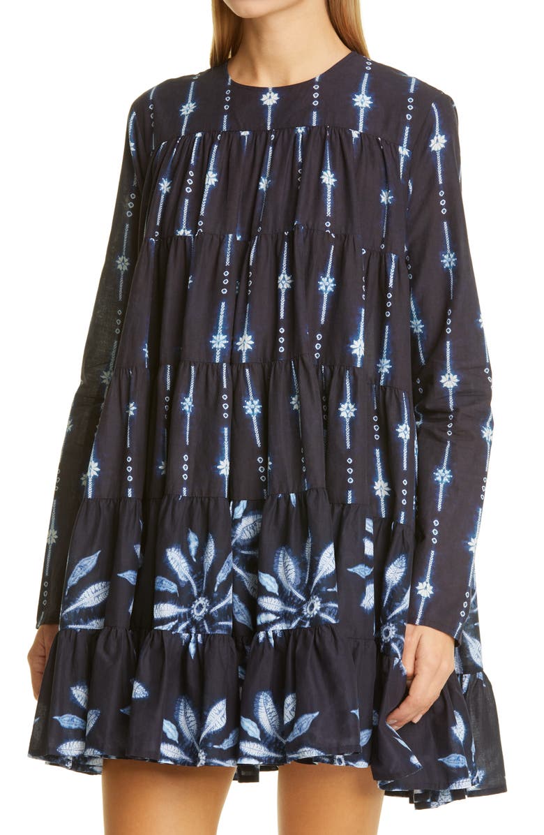 Merlette Soliman Tiered Long Sleeve Dress, Alternate, color,