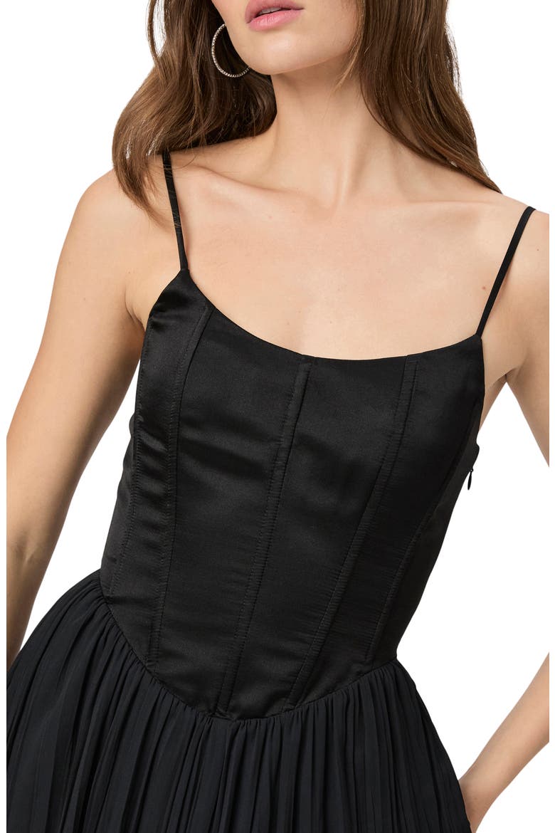 Elke Corset Midi Dress, Alternate, color, BLACK