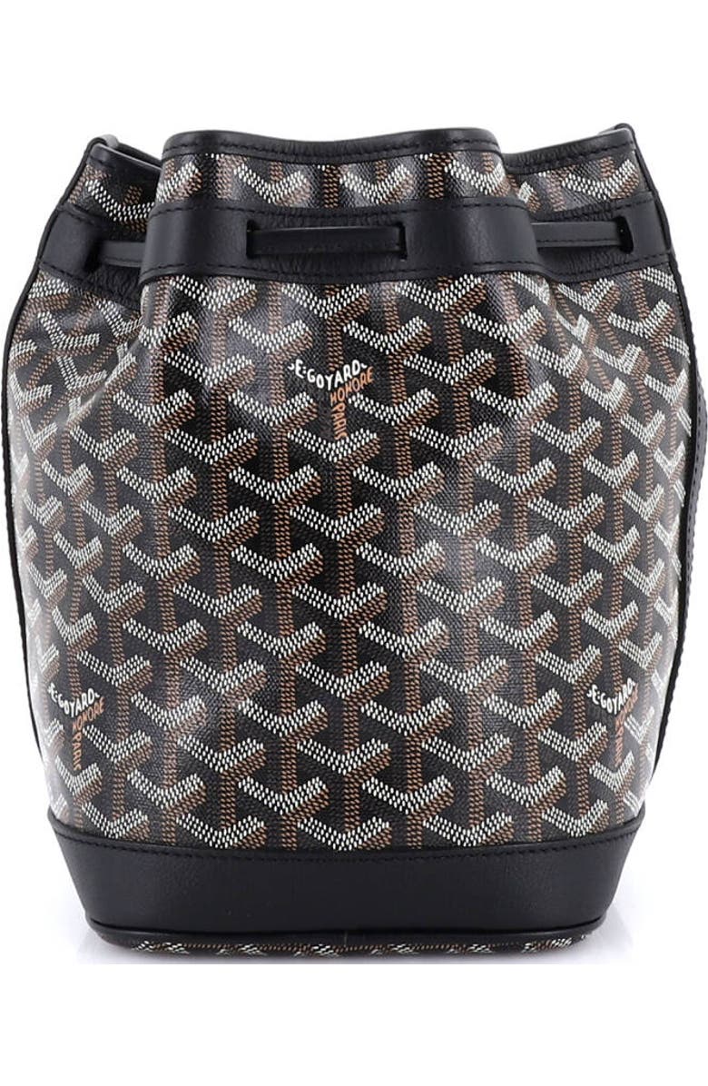 Pre-Owned Goyard Petit Flot Bucket Bag Coated Canvas PM, Alternate, color, Brown