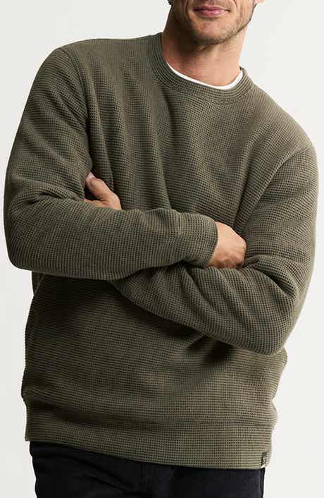 Textured Crewneck Sweatshirt with Faux Shearling Lining