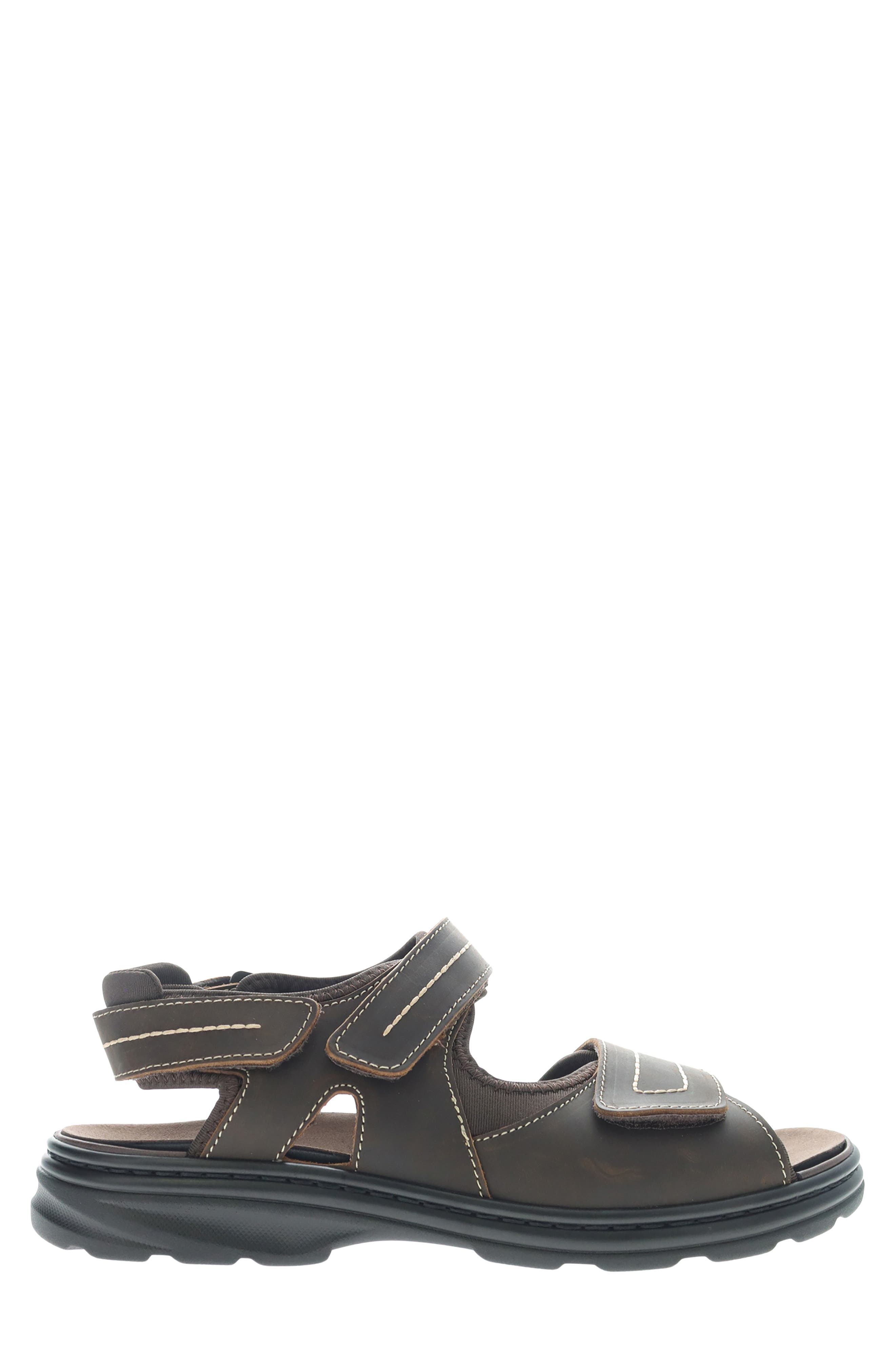 Hudson Leather Sandal, Alternate, color, BROWN