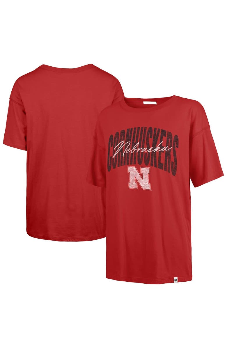'47 Women's '47  Scarlet Nebraska Huskers Muse Sadie T-Shirt, Alternate, color, 