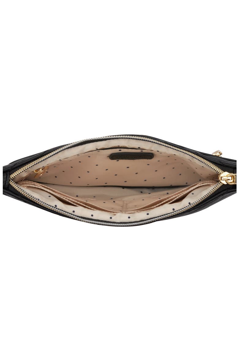 Boss Convertible Faux Leather Clutch, Alternate, color, BLACK