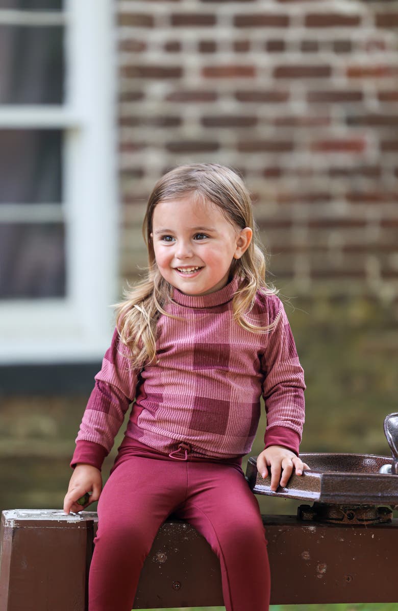 Manière Kids' Plaid Corduroy Top & Leggings Set, Alternate, color, 