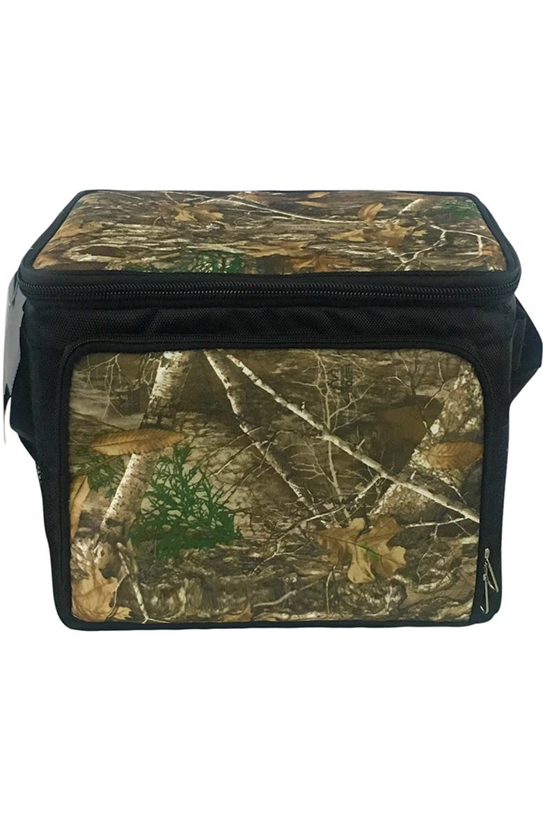 24 Can Insulated Cooer Bag with Hard Liner in Camo, Main, color, Green