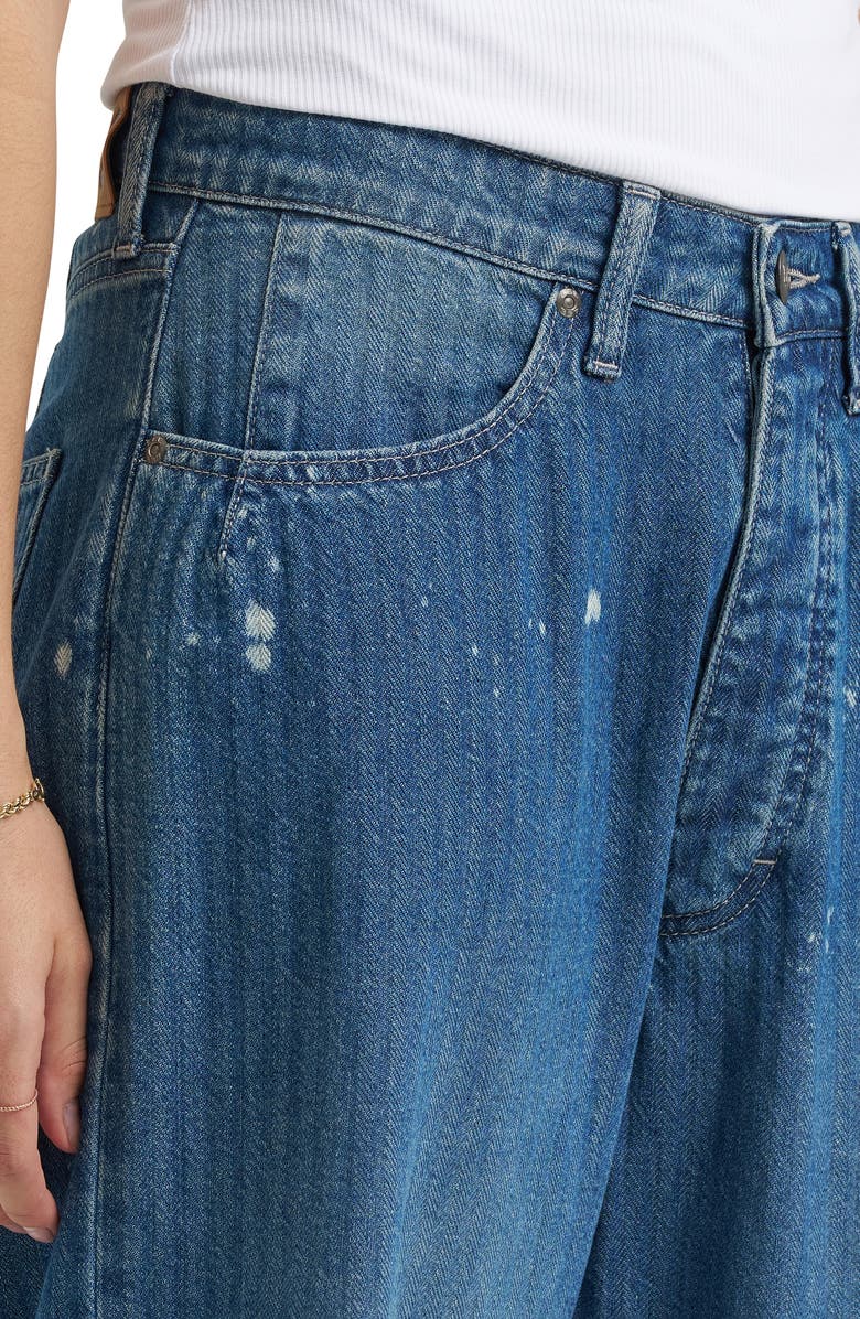 Lee Bleach Splatter Crop Loose Fit Herringbone Jeans, Alternate, color, Dream Of Me