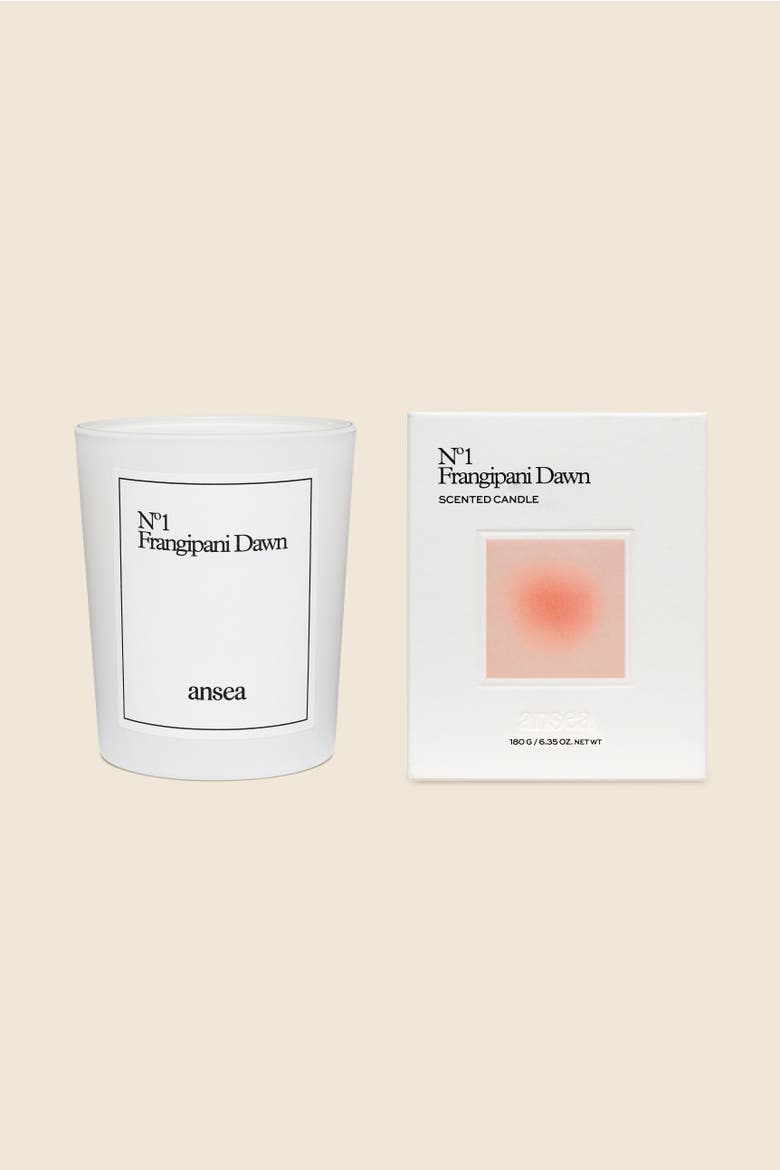 Frangipani Dawn Candle, Alternate, color, White
