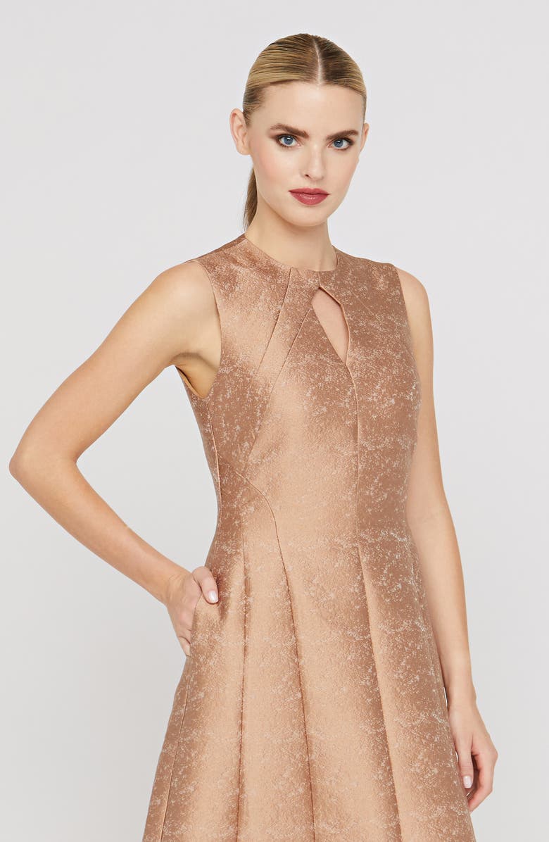 Kay Unger Gabriella Jacquard Gown, Alternate, color, Gold