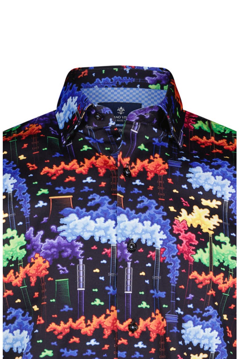 Smoke Print Short Sleeve Shirt, Alternate, color, Multi