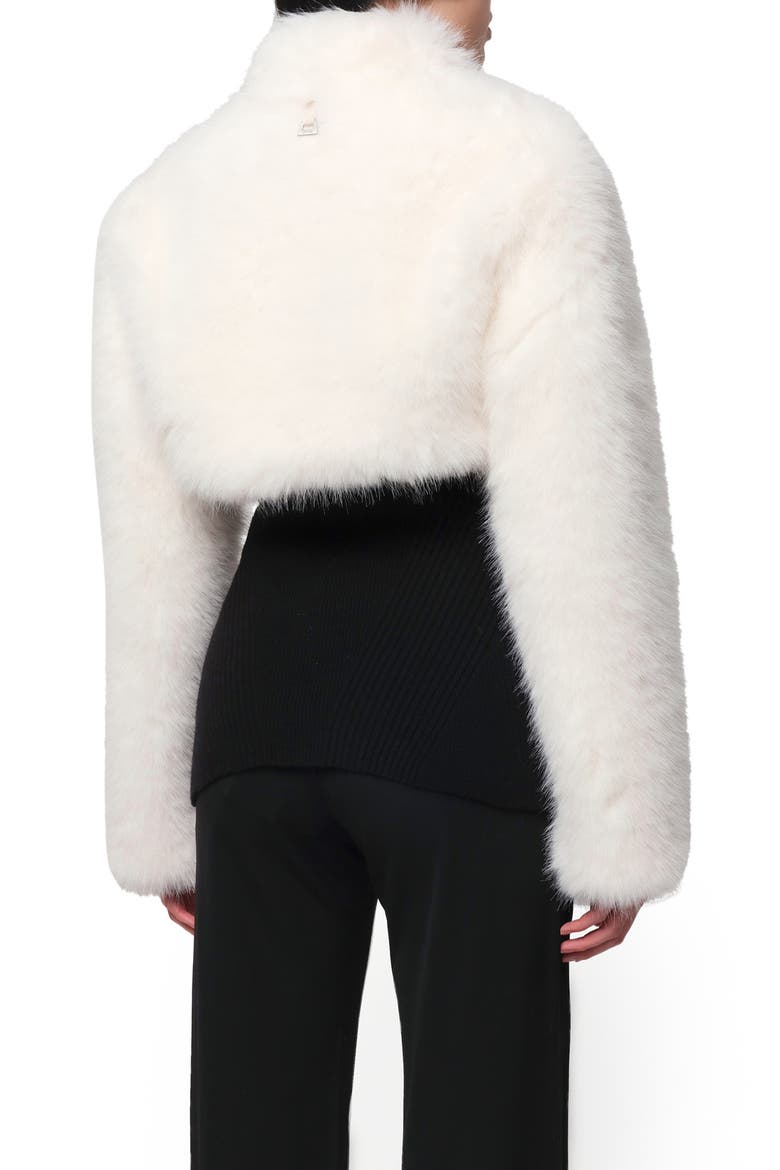 Odette Pluche™ Faux Fur Bolero, Alternate, color, BLANC