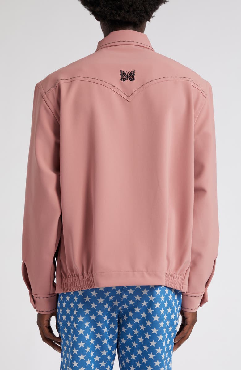 Needles Butterfly Embroidered Topstitched Western Sport Jacket, Alternate, color, 