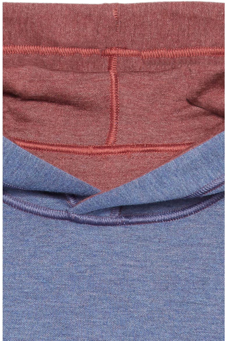 Kids' Solid Reversible Hoodie, Alternate, color, BERRY/ BLUE