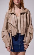 AZALEA WANG Papoose Butter Leather Jacket