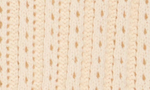 Blu Pepper Open Knit Button Vest In Oatmeal