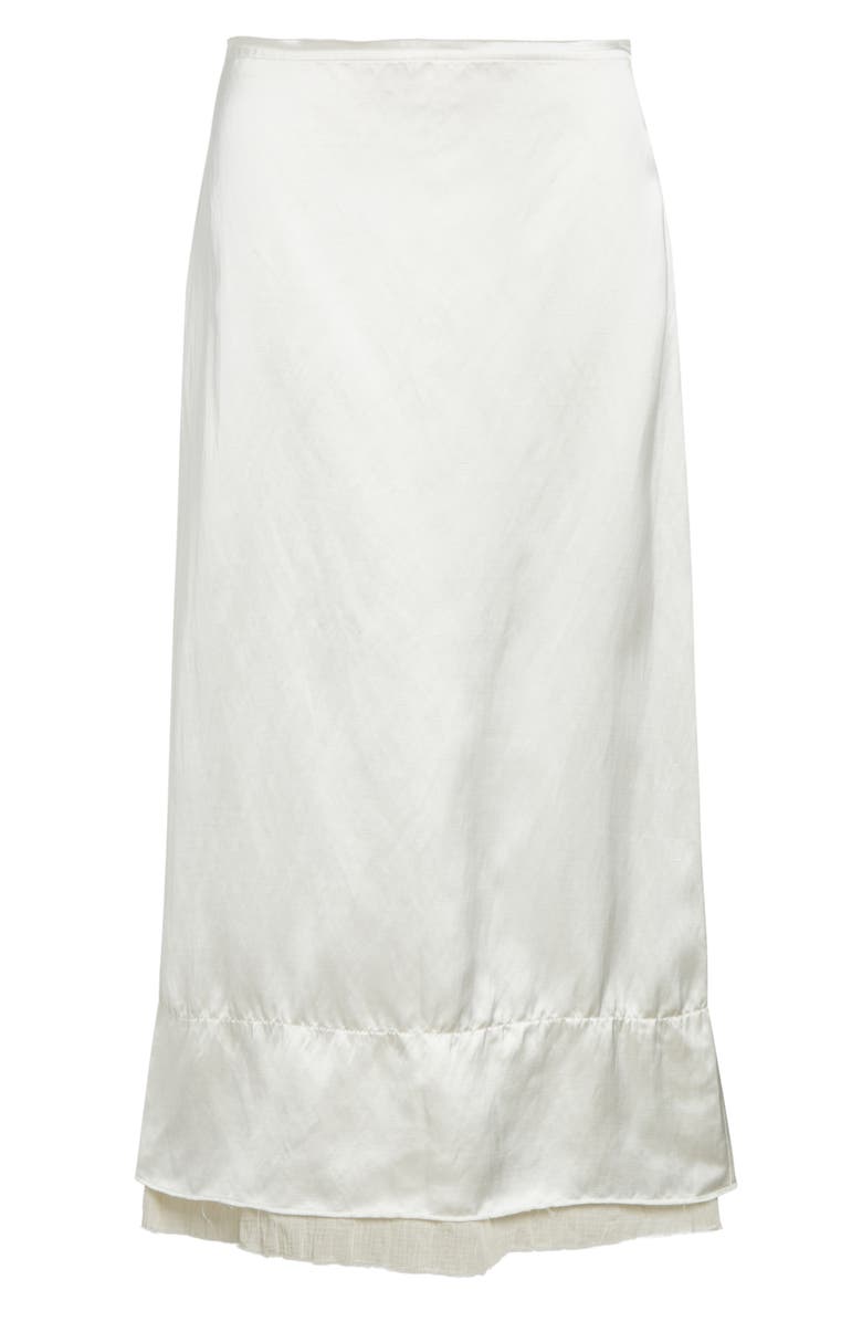 TOTEME Layered Satin Midi Skirt, Alternate, color, Off-White