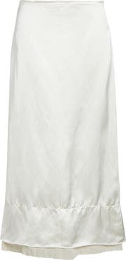 TOTEME Layered Satin Midi Skirt
