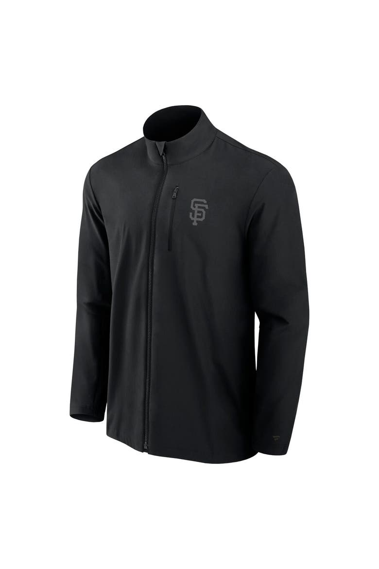 Men's Fanatics Black San Francisco Giants Front Office Woven Full-Zip Jacket, Alternate, color, Black