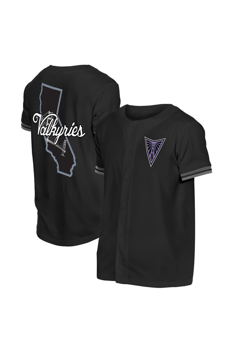 New Era Men's New Era Black Golden State Valkyries 2026 WNBA Draft Hometown Baseball Jersey, Main, color, Black