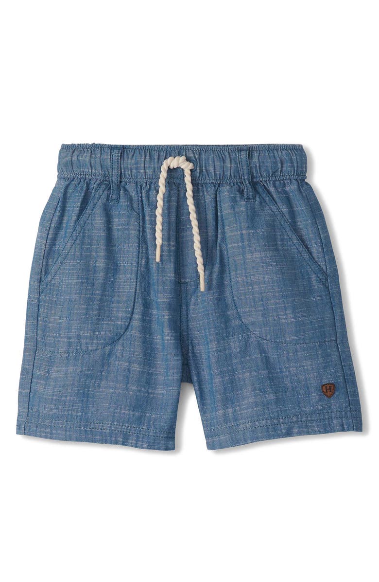 Hatley Kids' Slub Cotton Chambray Drawstring Shorts, Main, color, 