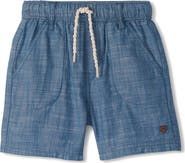 Hatley Kids' Slub Cotton Chambray Drawstring Shorts