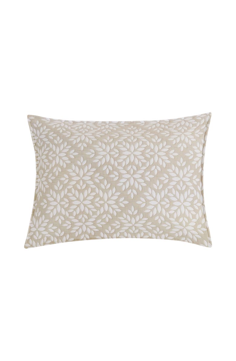 C&F Home Leaves Jacquard Cotton Cover Quilt Set  - Reversible and Machine Washable, Alternate, color, Beige