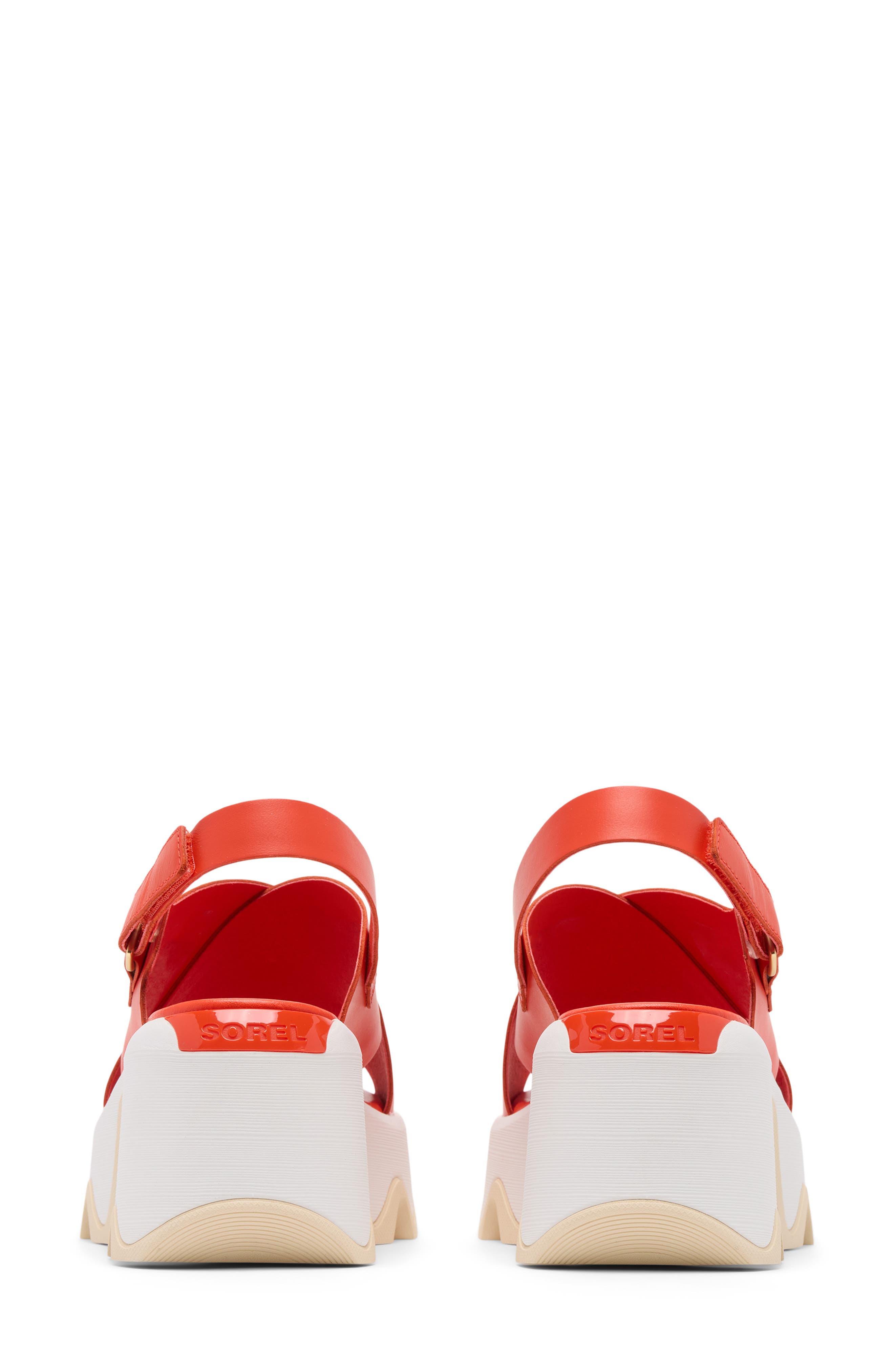 SOREL Kinetic<sup>™</sup> Aura Slingback Platform Sandal, Alternate, color, Crimson Fire/ Honey White