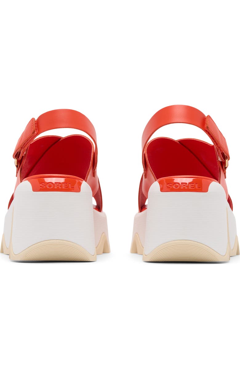 SOREL Kinetic<sup>™</sup> Aura Slingback Platform Sandal, Alternate, color, Crimson Fire/ Honey White