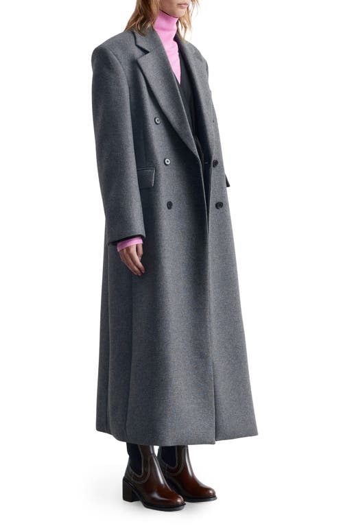 & Other Stories Longline Double Breasted Coat In Gray