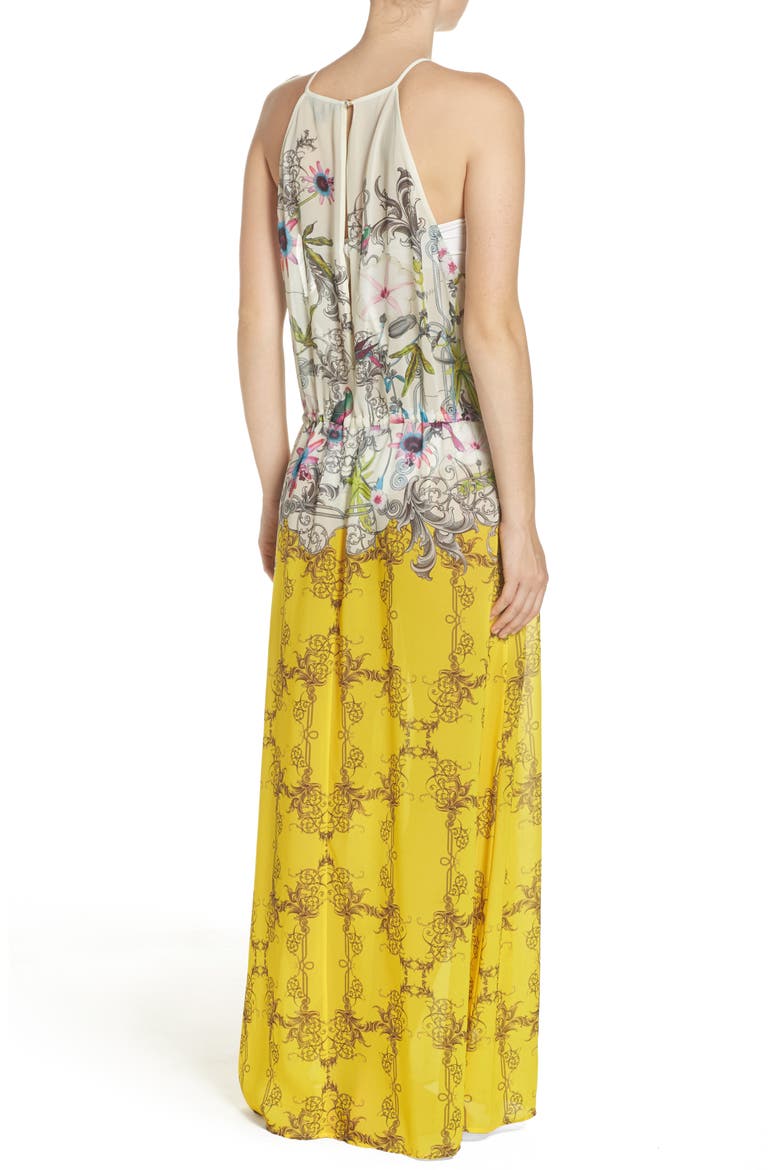 Passion Flower Cover-Up Dress, Alternate, color, YELLOW