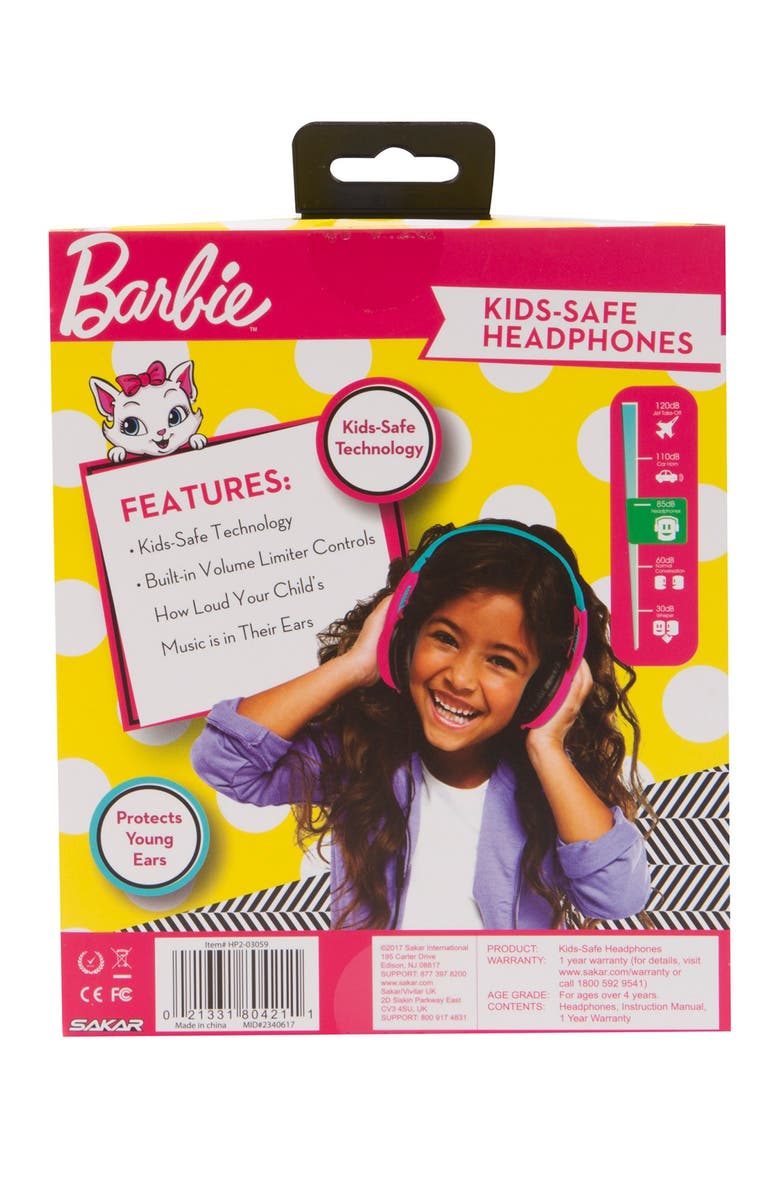 VIVITAR Barbie Kids-Safe Headphones, Alternate, color,