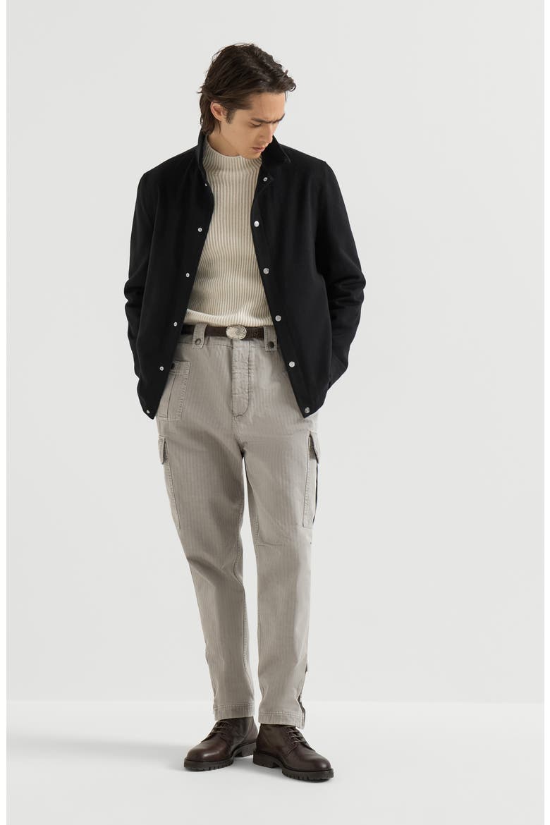 Lightweight cashmere flannel outerwear jacket, Alternate, color, Black