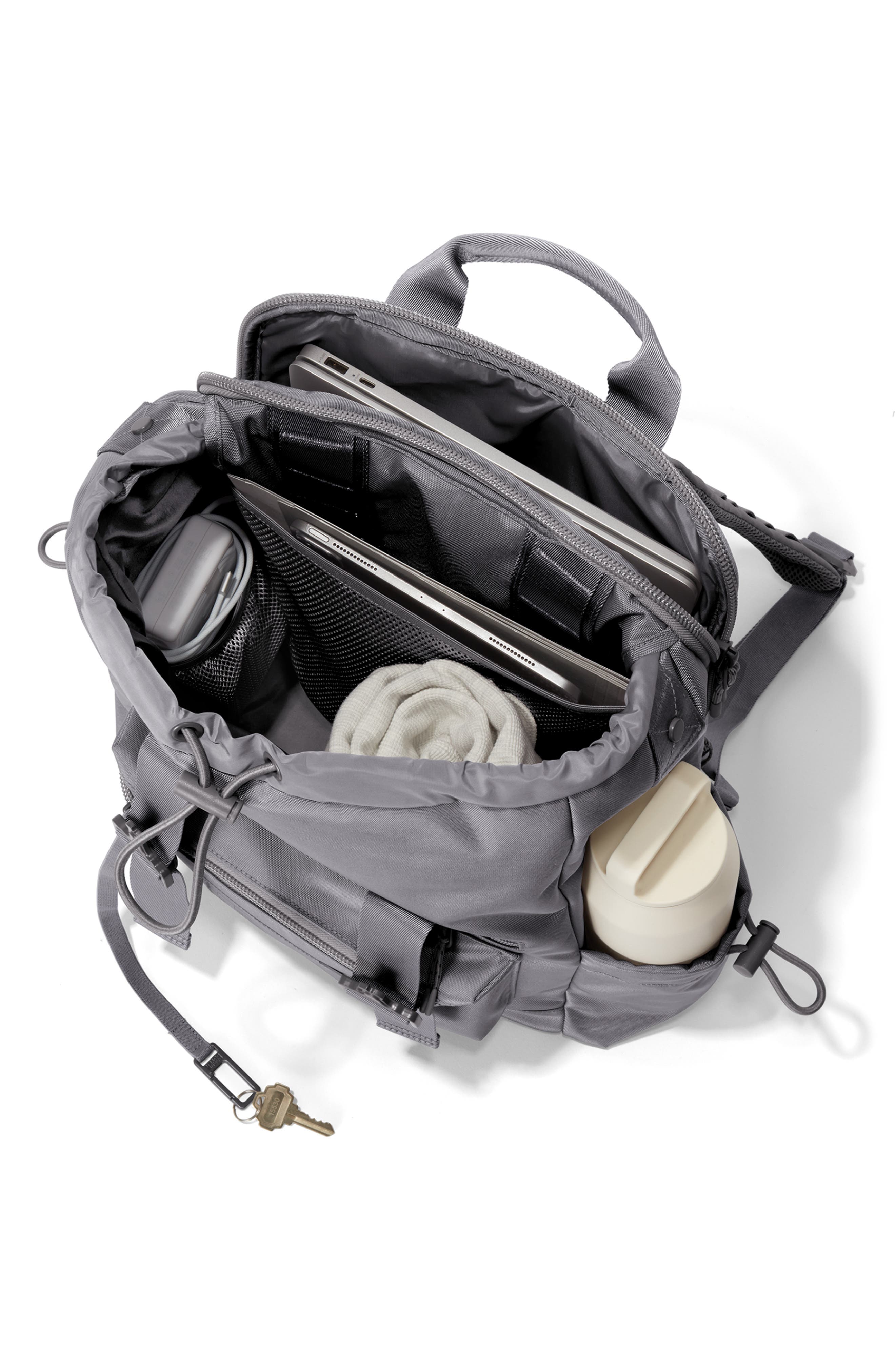 Brooklyn Flap Top Backpack, Alternate, color, ASH GREY