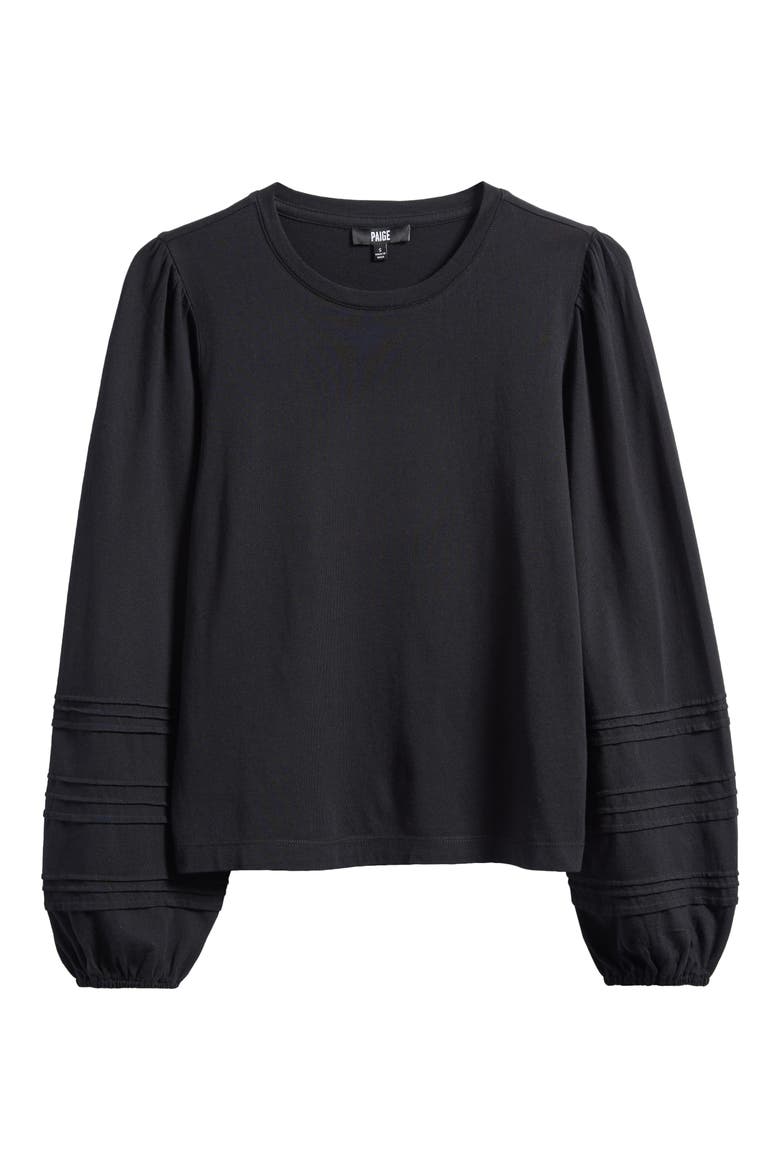 Cyrano Pintuck Jersey Top, Alternate, color, BLACK