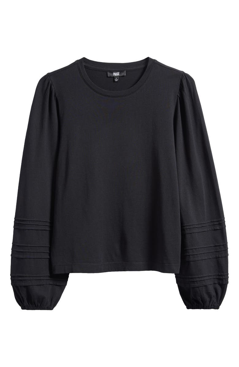 PAIGE Cyrano Pintuck Jersey Top, Main, color, Black