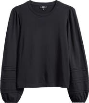 PAIGE Cyrano Pintuck Jersey Top