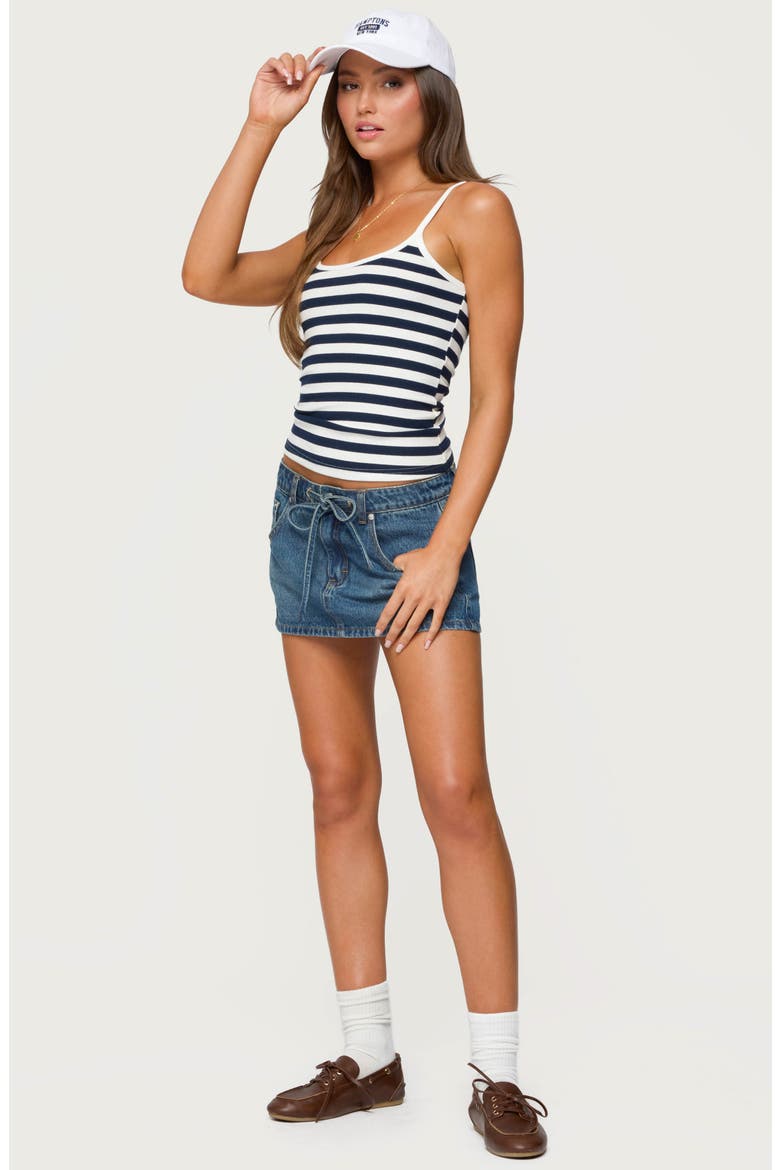 Bailee Stripe Rib Camisole, Alternate, color, NAVY-AND-WHITE