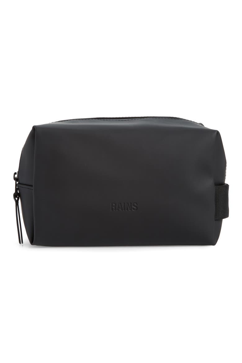 Small Waterproof Toiletry Bag, Main, color, BLACK