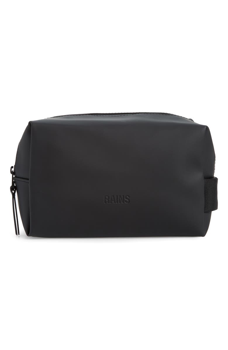 Rains Small Waterproof Toiletry Bag, Main, color, Black