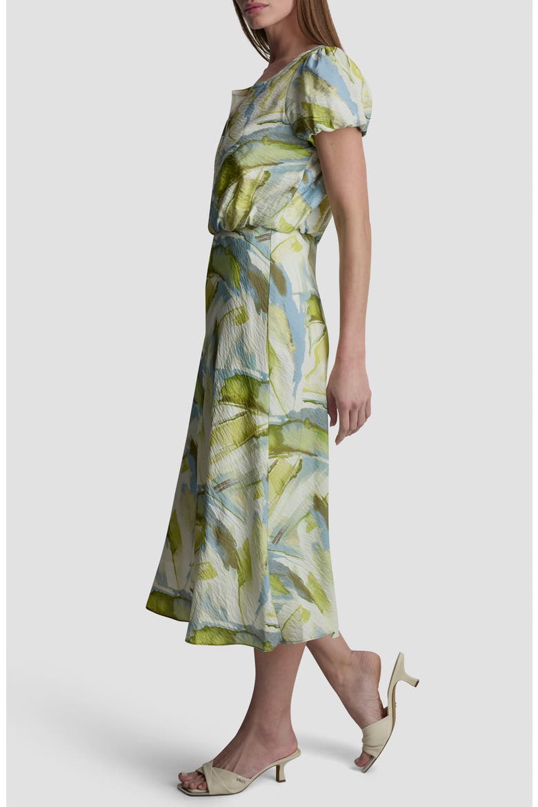 Abstract Print Voile Midi Dress, Alternate, color, MARCH WATERCOLOR